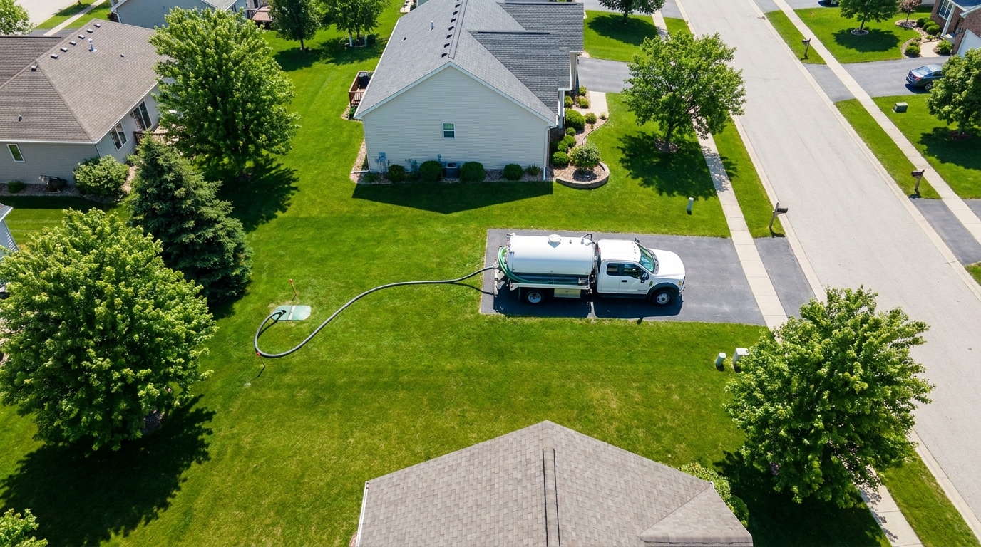 Septic service completed with yard fully restored in Wilmington